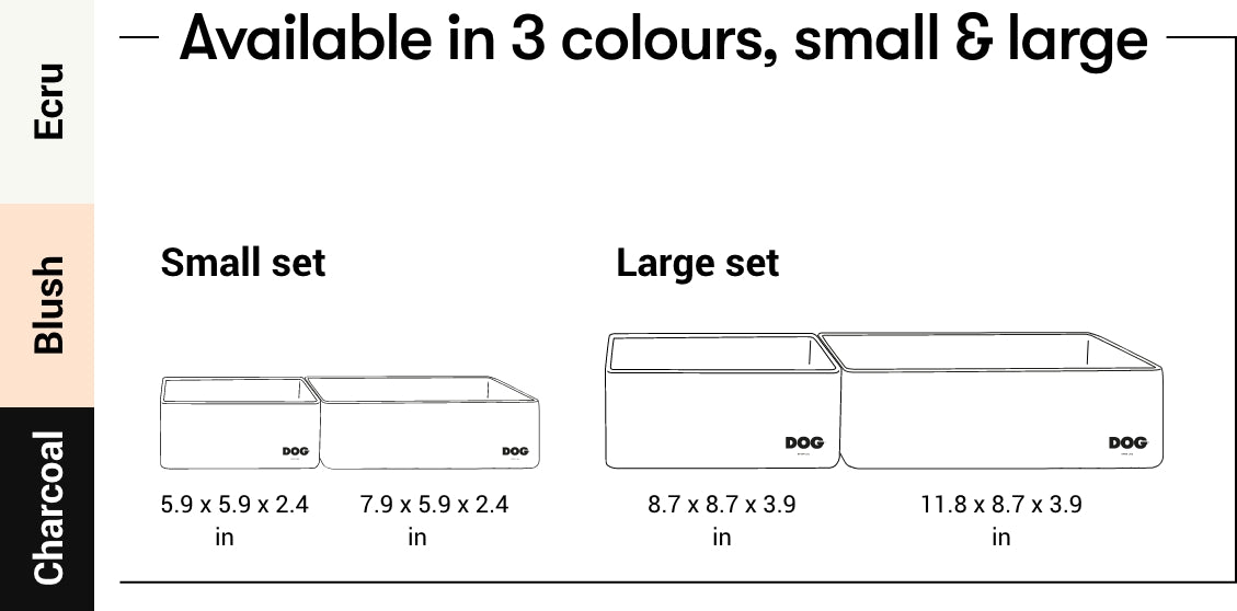 DOG Bowl size guide